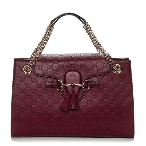 gucci emily bag red|gucci handbag guccissima.